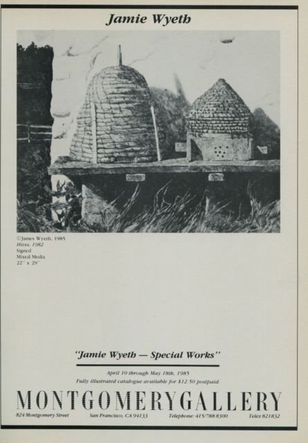 Jamie Wyeth Hives 1985 Art Exhibition Ad Advertisement Montgomery Gallery