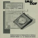 Arthur Imhof Clock Company 1956 Swiss Ad La Chaux-de-Fonds Switzerland Suisse