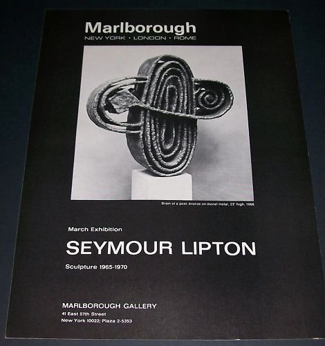 1971 Seymour Lipton Brain of a Poet Vintage 1971 Art Exhibition Ad Advert Marlborough Gallery, NY