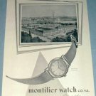 1951 Montilier Watch Company Switzerland Vintage 1951 Swiss Ad Suisse Advert Horology