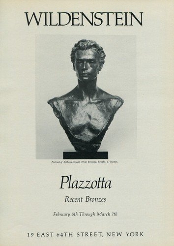 Sculptor Plazzotta 1980 Art Exhibition Ad Advert Wildenstein, NY