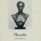 Sculptor Plazzotta 1980 Art Exhibition Ad Advert Wildenstein, NY Sculptor Plazzotta 1980 Art Exhibition Ad Advert Wildenstein, NY