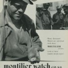 1949 Montilier Watch Company Switzerland Vintage 1949 Swiss Ad Suisse Advert