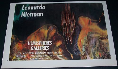 Leonardo Nierman Vintage 1971 Art Ad Advert Hemispheres Galleries
