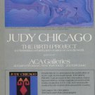 1985 Judy Chicago The Birth Project 1985 Art Exhibition Ad Advert ACA Galleries, NY 1985 Judy Chicago The Birth Project 1985 Art Exhibition Ad Advert ACA Galleries, NY