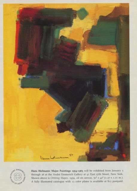 Hans Hofmann 1985 Art Exhibition Ad Orbiting Shapes
