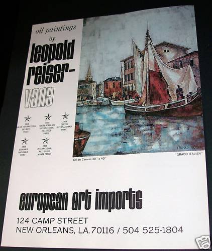 Leopold Reiser-Vany Grado Italien Vintage 1971 Art Ad Advertisement
