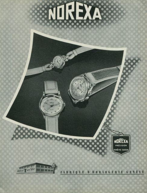 1949 Norexa Watch Company Geneva Switzerland Vintage 1949 Swiss Ad Suisse Advert Horlogerie