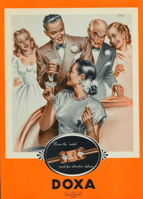 1949 Doxa Watch Company Switzerland Vintage 1949 Swiss Ad Suisse Advert Horology