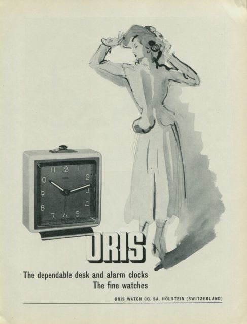 1949 Oris Clock Company Oris Watch Co. Holsetin Switzerland 1949 Swiss Ad Suisse Advert