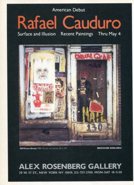1985 Rafael Cauduro Surface and Illusion 1985 Art Exhibition Ad 130 Prince Street