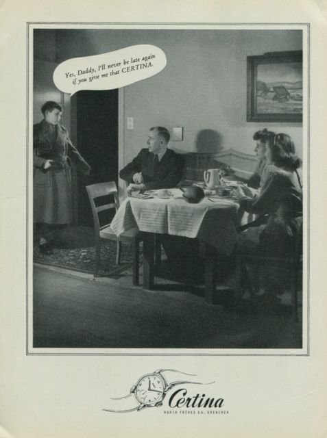 Certina Watch Company Vintage 1949 Swiss Ad Switzerland Suisse Advert Horlogerie