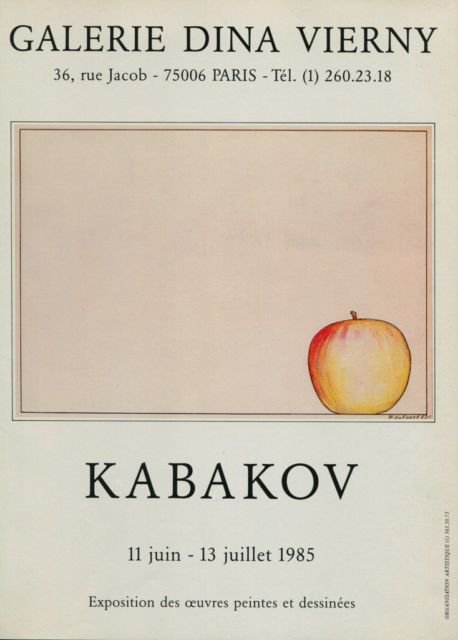 Kabakov 1985 Paris Art Exhibition Ad Galerie Dina Vierny, Paris