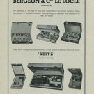 Bergeon & Cie Le Locle Vintage 1949 Swiss Ad Suisse Advert Switzerland Horology