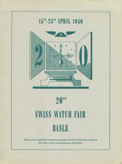 20th Swiss Watch Fair Basle Switzerland April 1950 Original Vintage Swiss Ad