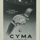 Cyma Watch Company Vintage 1949 Swiss Ad Switzerland Suisse Advert Horlogerie