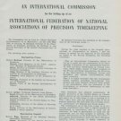 1950 International Federation of Precision Timekeeping 1950 Swiss Magazine Article