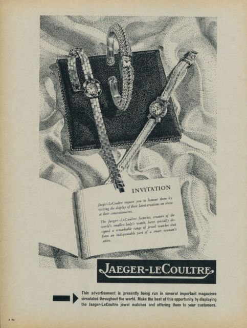 1954 Jaeger-LeCoultre Watch Company Vintage 1954 Swiss Ad Suisse Advert Horlogerie Switzerland