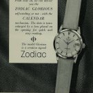 1956 Zodiac Watch Company Calame & Cie Switzerland Vintage 1956 Swiss Ad Suisse Advert