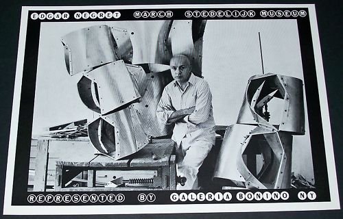 Edgar Negret Vintage 1970 Art Exhibition Ad Stedelijk Museum