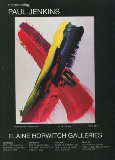 Paul Jenkins Phenomenon Solar Vortex 1983 Art Ad Advert Advertisement