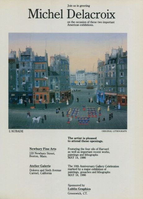 Michel Delacroix L'Aubade 1986 Art Exhibition Ad Advertisement