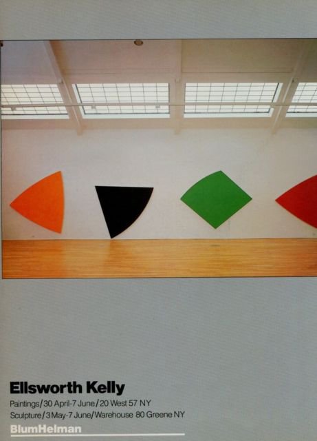 Ellsworth Kelly Vintage 1986 Art Exhibition Ad BlumHelman Gallery