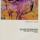 Elaine de Kooning The Time of the Bison 1986 Art Exhibition Ad Advert Gruenebaum Gallery, NY