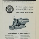 Henri Hauser S.A. Machine Company 1956 Swiss Ad Bienne Suisse Advert Horlogerie Horology Henri Hauser S.A. Machine Company 1956 Swiss Ad Bienne Suisse Advert Horlogerie Horology