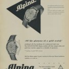 Alpina Watch Company Vintage 1957 Swiss Ad Suisse Advert Horlogerie Alpina Union