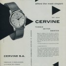 Cervine Watch Company Switzerland Vintage 1956 Swiss Ad Suisse Advert Horlogerie