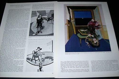 Francis Bacon Vintage 1968 Art Magazine Article by Michael Peppiatt