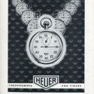 Heuer Watch Company Bienne Vintage 1956 Swiss Ad Suisse Advert Switzerland Horology