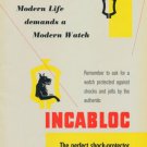 1949 Incabloc Company Switzerland Vintage 1949 Swiss Ad Suisse Advert Horlogerie Horology