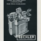 1958 Bechler Machine Company Vintage 1958 Swiss Ad Suisse Advert Horlogerie Horology