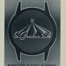 1956 S. Graber S.A. Company Renan 1956 Swiss Ad Suisse Advert Horlogerie Horology SGR