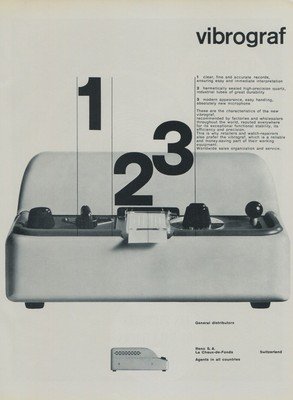 Reno SA Vibrograf Advert 1959 Swiss Ad Suisse Advert Horlogerie Horology Advertisement
