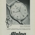 Alpina Watch Company Vintage 1949 Swiss Ad Bienne Switzerland Suisse Horlogerie