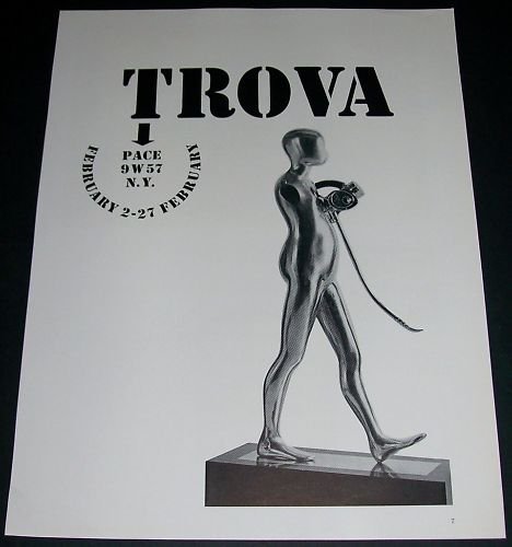 Ernest Trova Vintage 1965 Art Exhibition Ad Pace Gallry NY