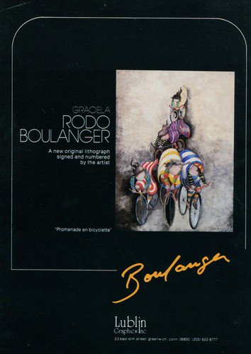 Graciela Rodo Boulanger Promenade en Bicyclette 1980 Art Ad