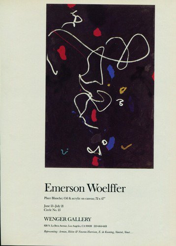 Emerson Woelffer 1987 Art Exhibtion Ad Wenger Gallery, Los Angeles