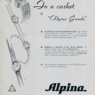 Alpina Watch Company 1956 Swiss Ad Bienne Switzerland Suisse Advert Horology
