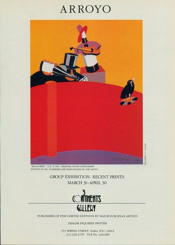 Arroyo 1987 Art Ad Black Bird Advert Publicite
