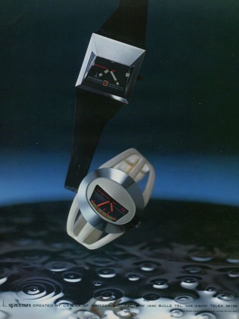 Catena Watch Company Spaceman Vintage 1973 Swiss Ad Suisse Advert Horlogerie