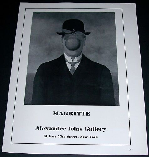 1965 Rene Magritte Alexander Iolas Gallery Vintage 1965 Art Ad Advertisement