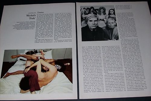 Andy Warhol Warhol's Pork Vintage 1972 Theater Review