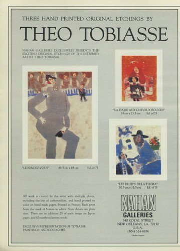 Theo Tobiasse  Le Rendez-Vous1980 Art Ad Publicite Advert Advertisement