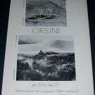 Orsini Vintage 1972 Art Exhibition Ad Brockton Art Museum / Fuller Memorial