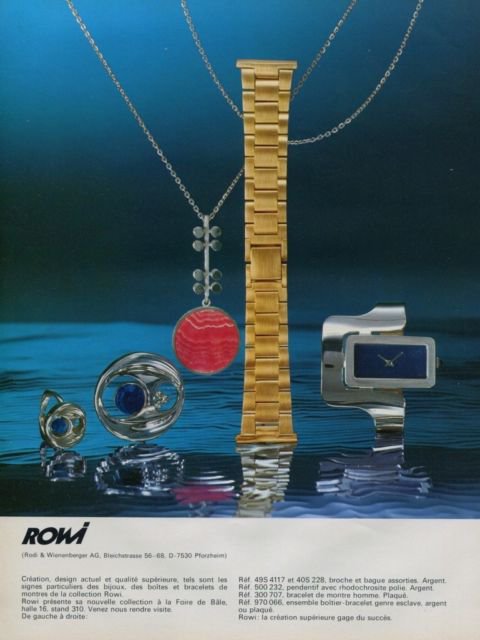 1973 RoWi Rodi & Wienenberger AG Pforzheim Germany 1973 Swiss Ad Suisse Advert Horology Horlogerie