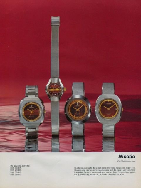 Nivada Watch Company Switzerland Vintage 1973 Swiss Ad Suisse Advert Horlogerie